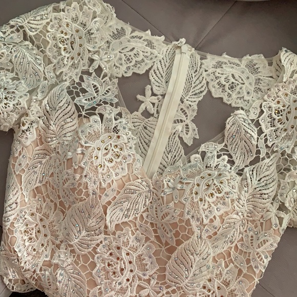 White Rhinestone Dress - Picture 7 of 7